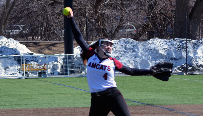 Softball Falls Short in GNAC Doubleheader at St. Joseph's