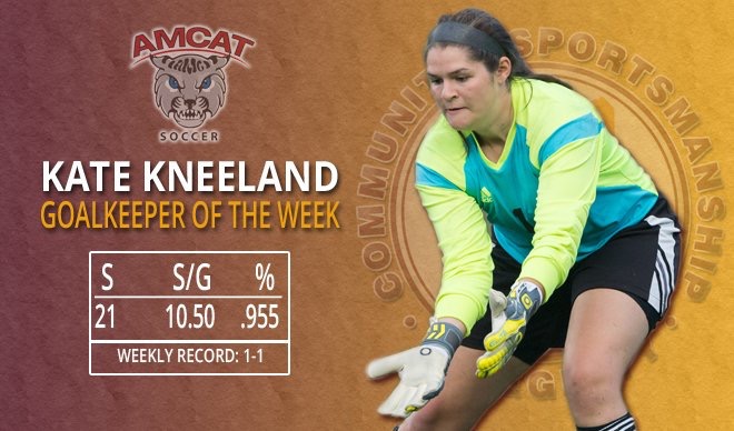 Kneeland Named GNAC Goalkeeper of the Week