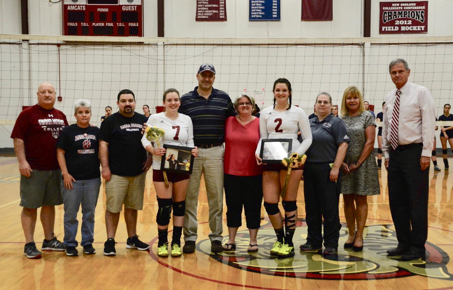 WOMEN&rsquo;S VOLLEYBALL:  Anna Maria falls to Rivier on Senior Night